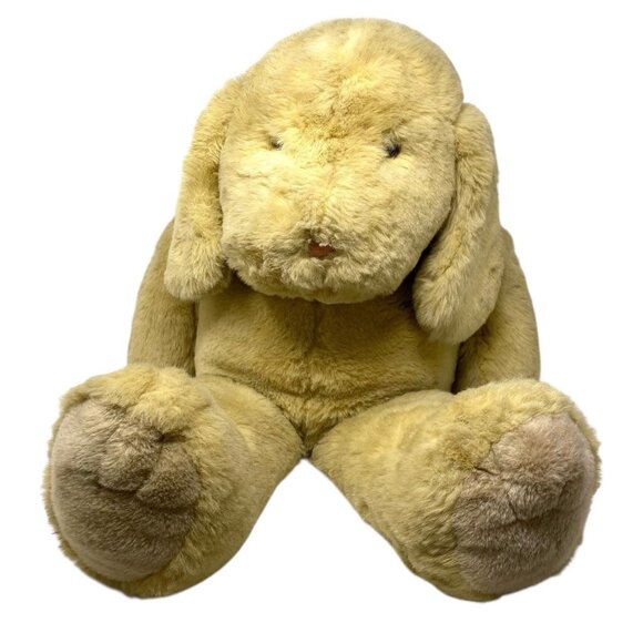Vintage‎ Chosun Dog Brown Cuddly Seated Stuffed Animal 32" Big Large - Picture 1 of 6